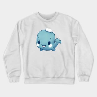 Cute Whale Drawing Crewneck Sweatshirt